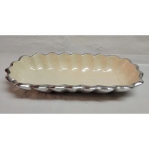 Julia Knight Butter Dish Peony 7” Snow Trinket Tray Collection